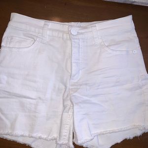 White justice shorts
